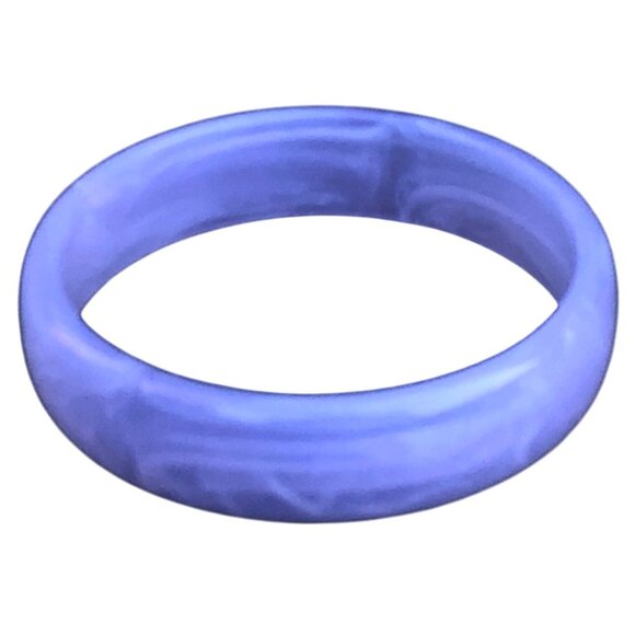 Vintage Pastel Purple Translucent Marbled Lucite Bangle Bracelet Size Large - Picture 2 of 6